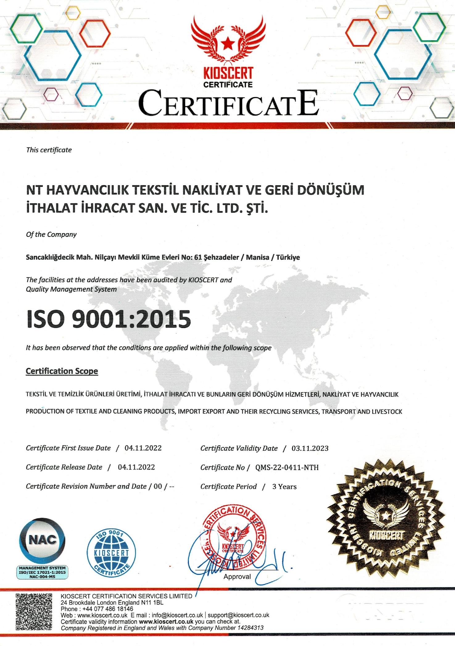 Natural Ticaret belge NT-HAYVANCILIK-9